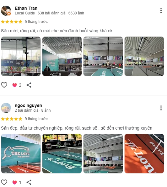 Đánh giá của người chơi tại sân The Long Pickleball 3