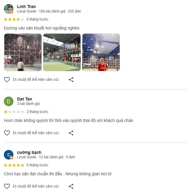Những đánh giá chất lượng sân tại sasa pickleball vũng tàu