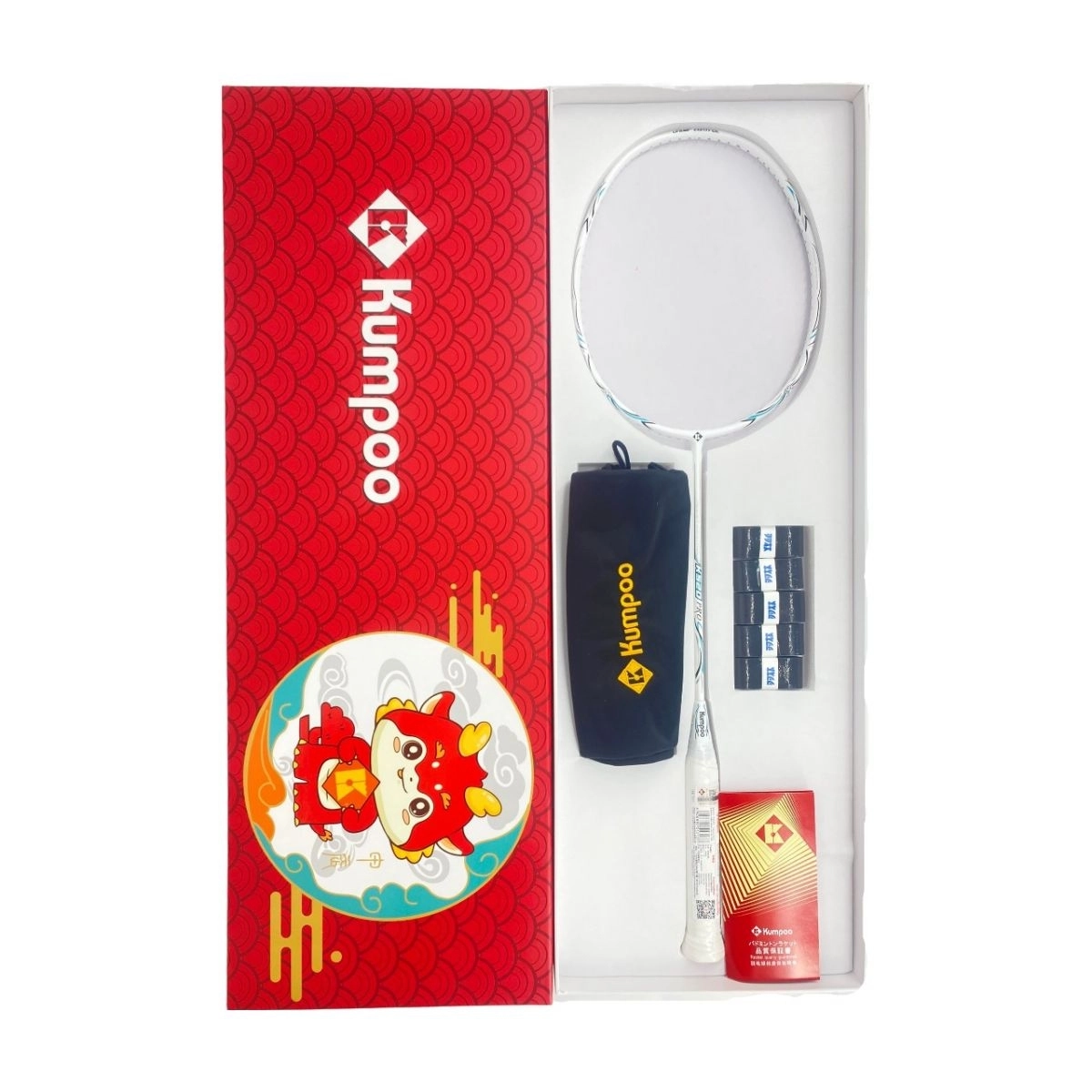 Set Vợt Cầu Lông Kumpoo K520 Pro - Trắng