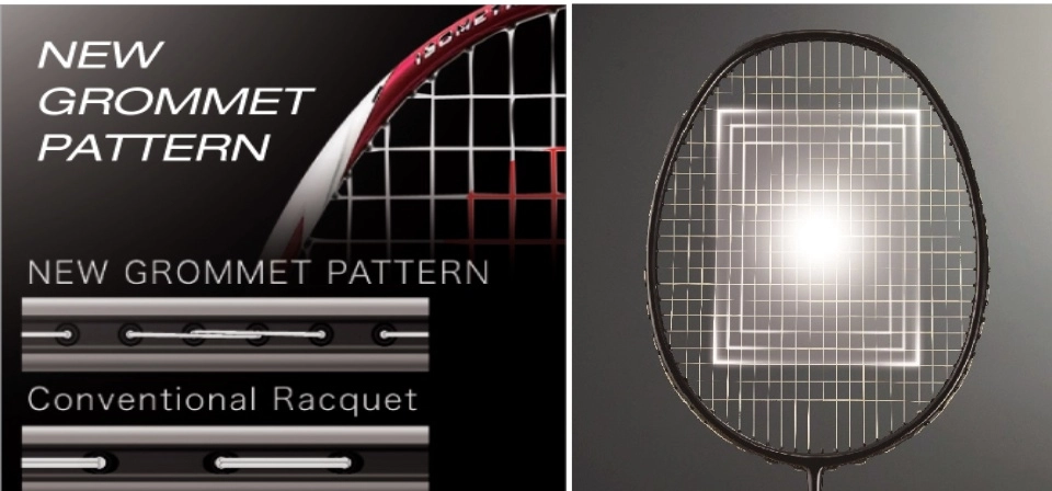 Công nghệ New Gromment PATTERN của Vợt cầu lông Yonex Astrox SV New 2024 