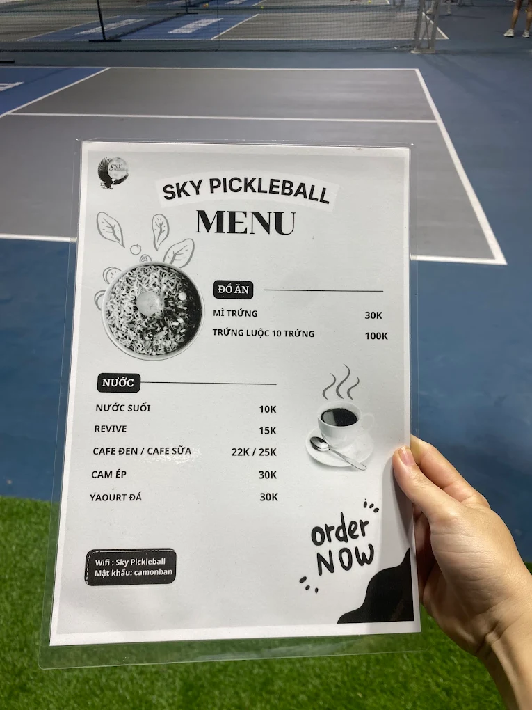  Các dịch vụ tiện ích tại sân Sky Pickleball