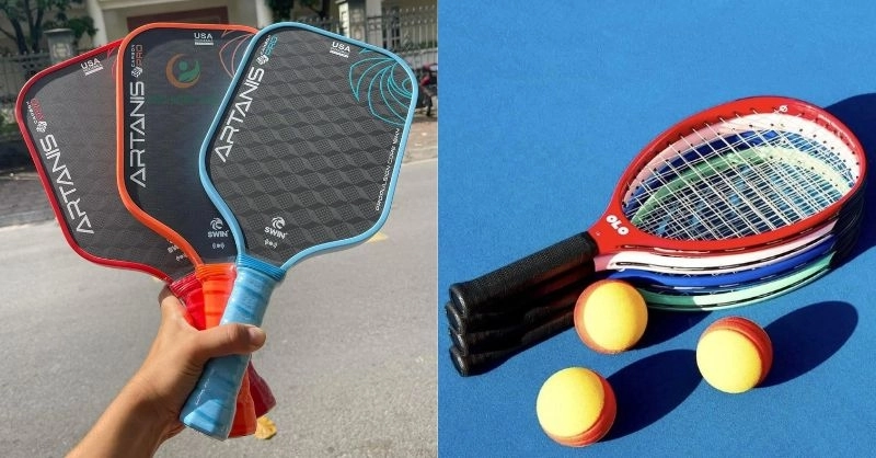 So sánh vợt pickleball vs typti
