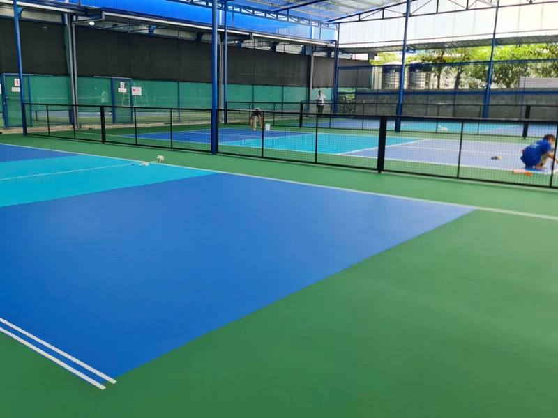 sơn sân pickleball trong nhà