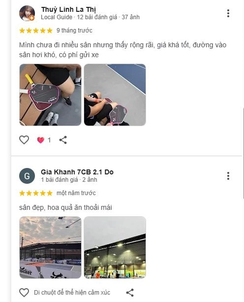 Phản hồi của người chơi về sân TA Pickleball