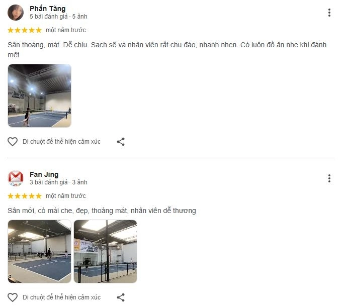 Phản hồi của người chơi về sân the sea pickleball
