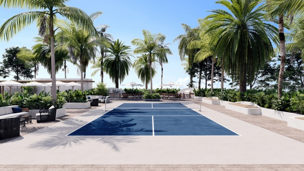 sân pickleball kết hợp cảnh quan