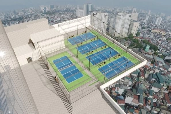 sân pickleball sân thượng