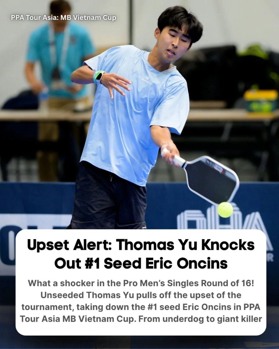 Thomas Yu Pickleball đánh bại Eric Oncins