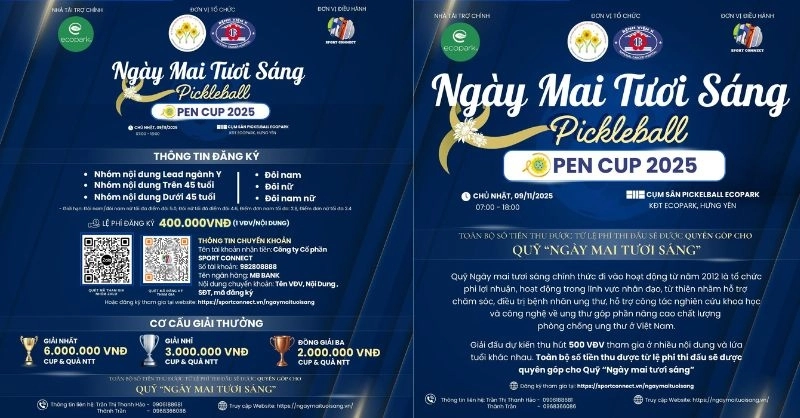 Thư mời tham gia giải pickleball