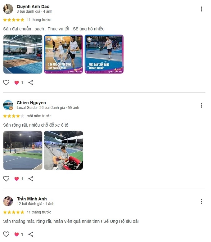 Đánh giá chất lượng sân vĩnh thái pickleball khánh hòa từ người chơi