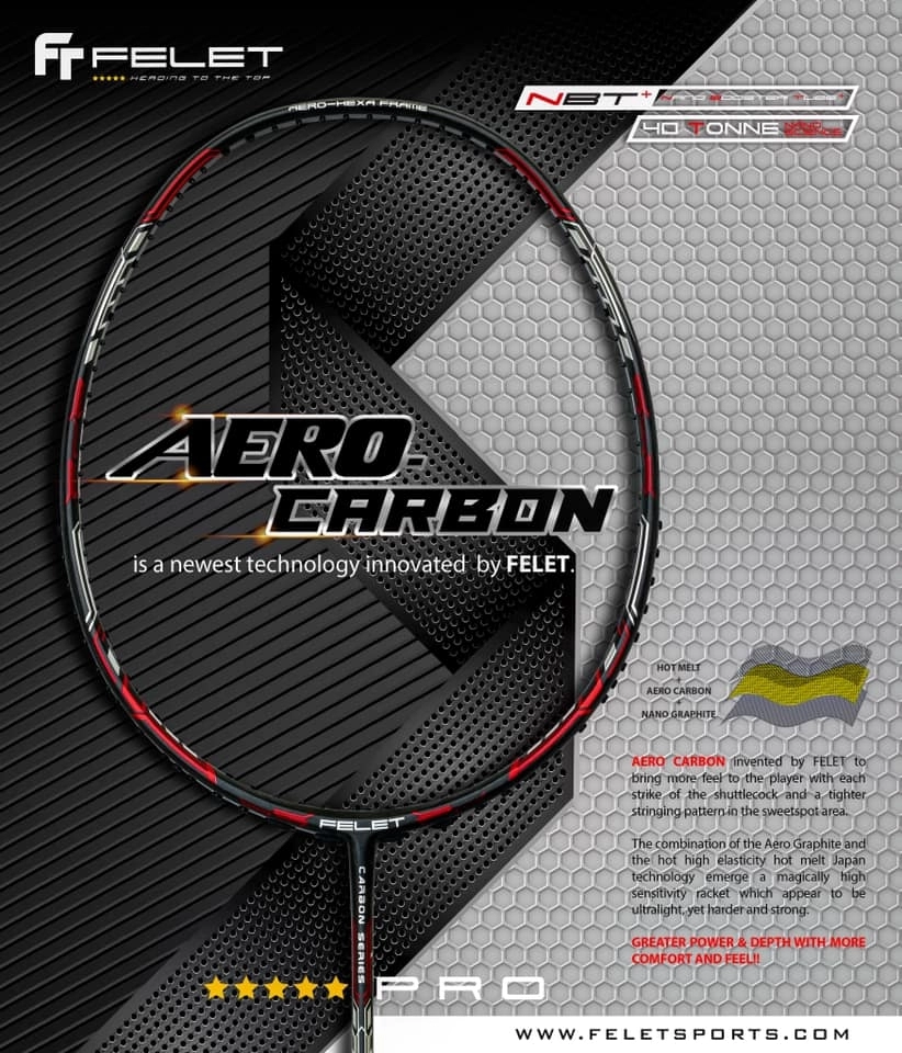 Công nghệ AERO CARBON của Vợt Cầu Lông Felet Arcana 80S Plus