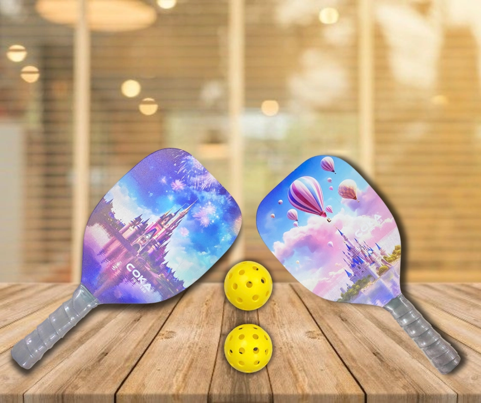 vợt pickleball chế tự thiết kế trên bề mặt vợt