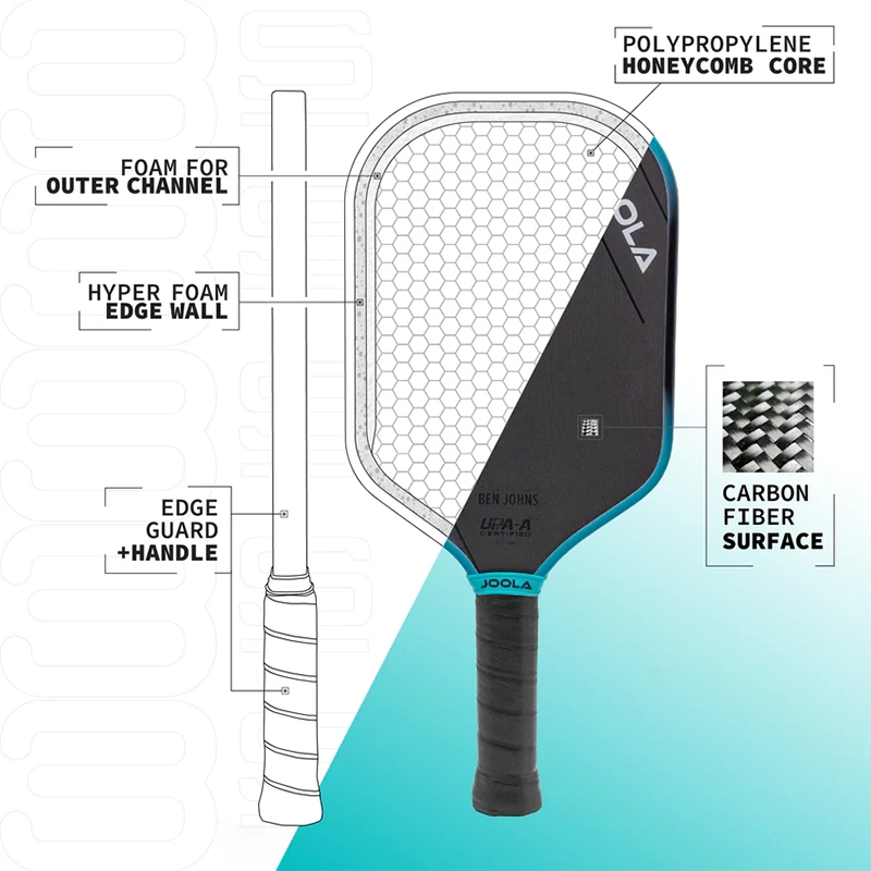 Công nghệ Charged Carbon Surface của Vợt Pickleball Joola Ben Johns Perseus 3S 14mm chính hãng