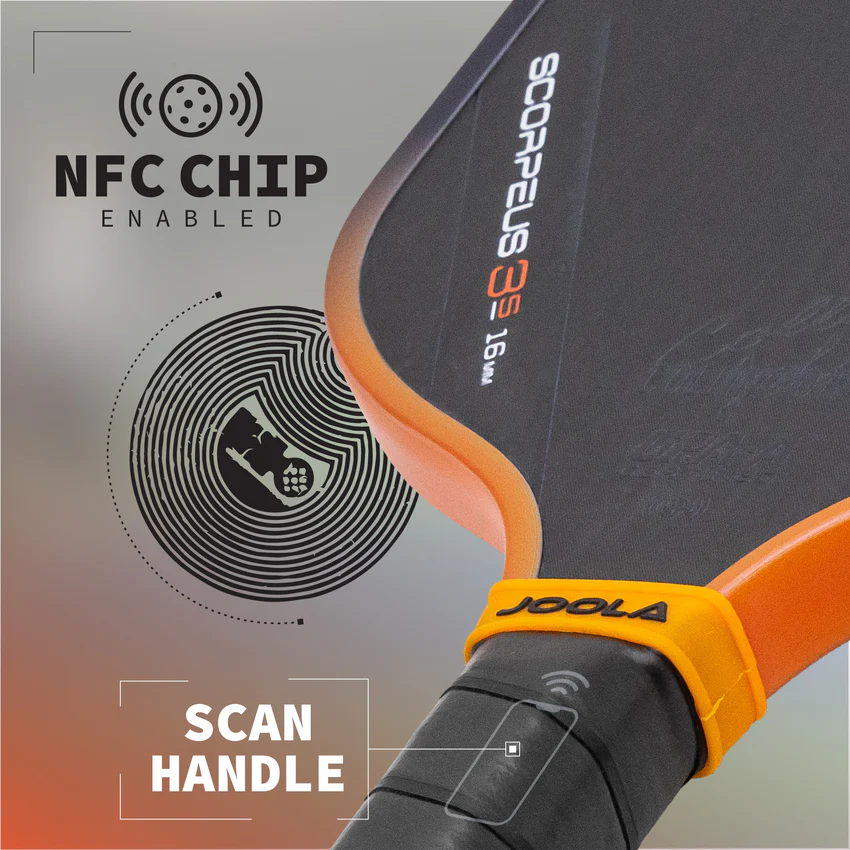 Công nghệ NFC CHIP ACCESIBLE trên Vợt Pickleball Joola Collin Johns Scorpeus 3S 16mm chính hãng