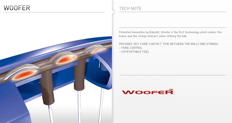 Công nghệ WOOFER SYSTEM của vợt tennis Babolat Boost Drive W 260gr chính hãng (121224)