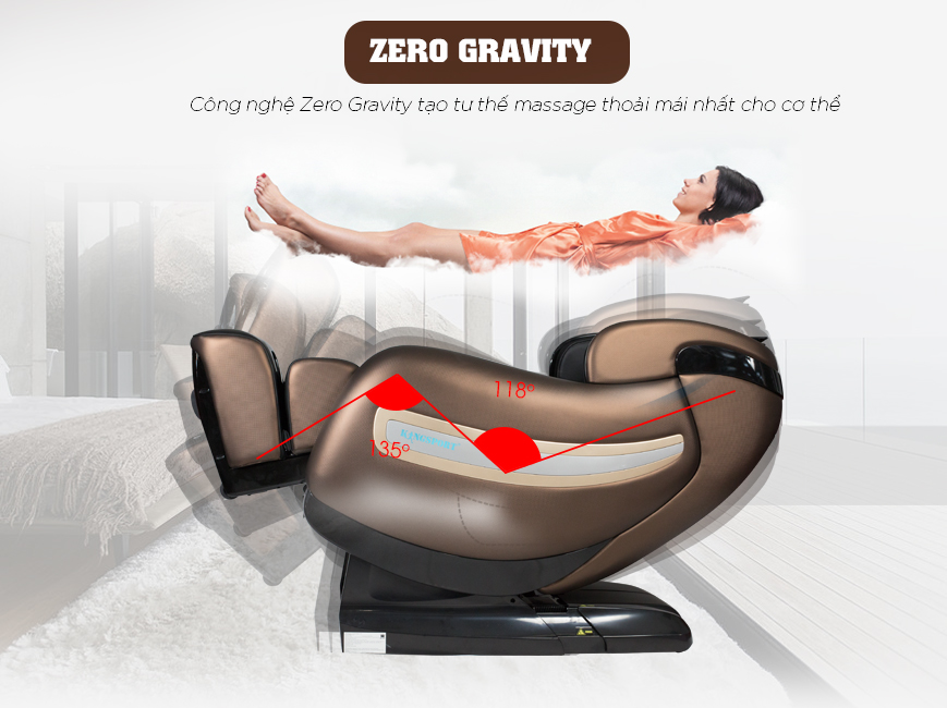 Chế độ không trọng lực Zero Gravity của Ghế Massage Azaki D450 - Trắng chính hãng