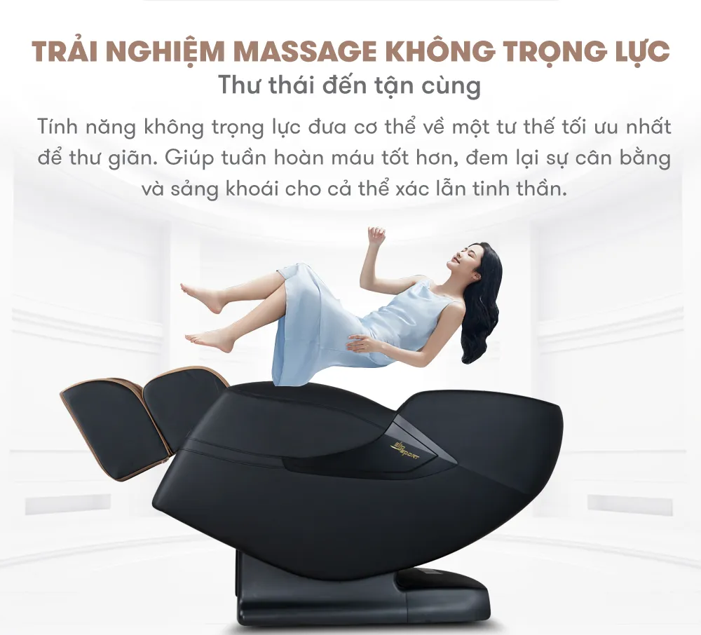 Chế độ không trọng lực của Ghế Massage Elip ARES NEW