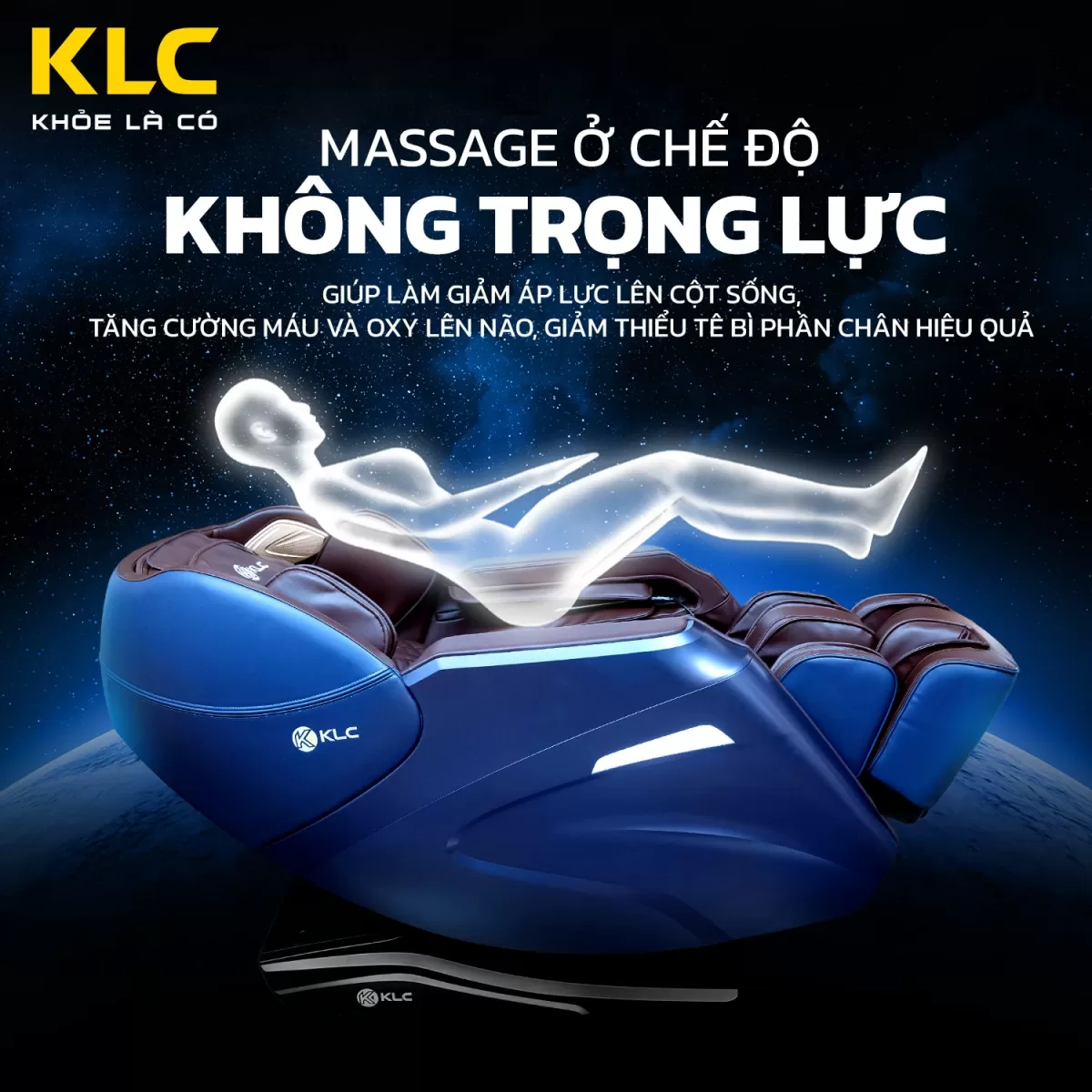 Chế độ không trọng lực của Ghế Massage KLC K686