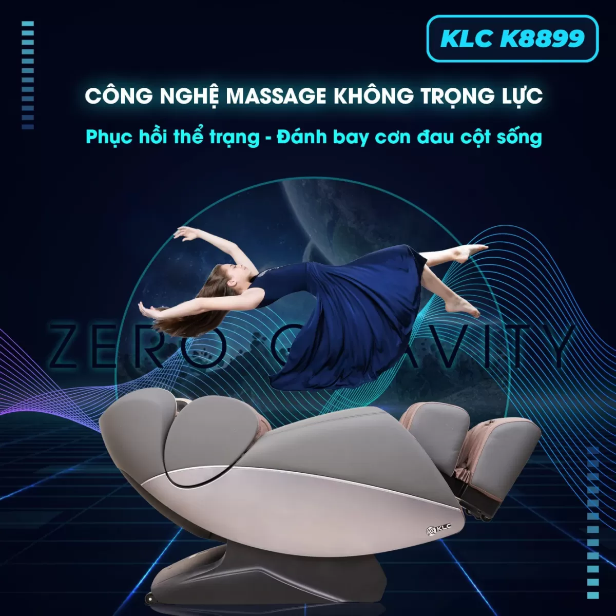 chế độ không trọng lực của Ghế Massage KLC K8899