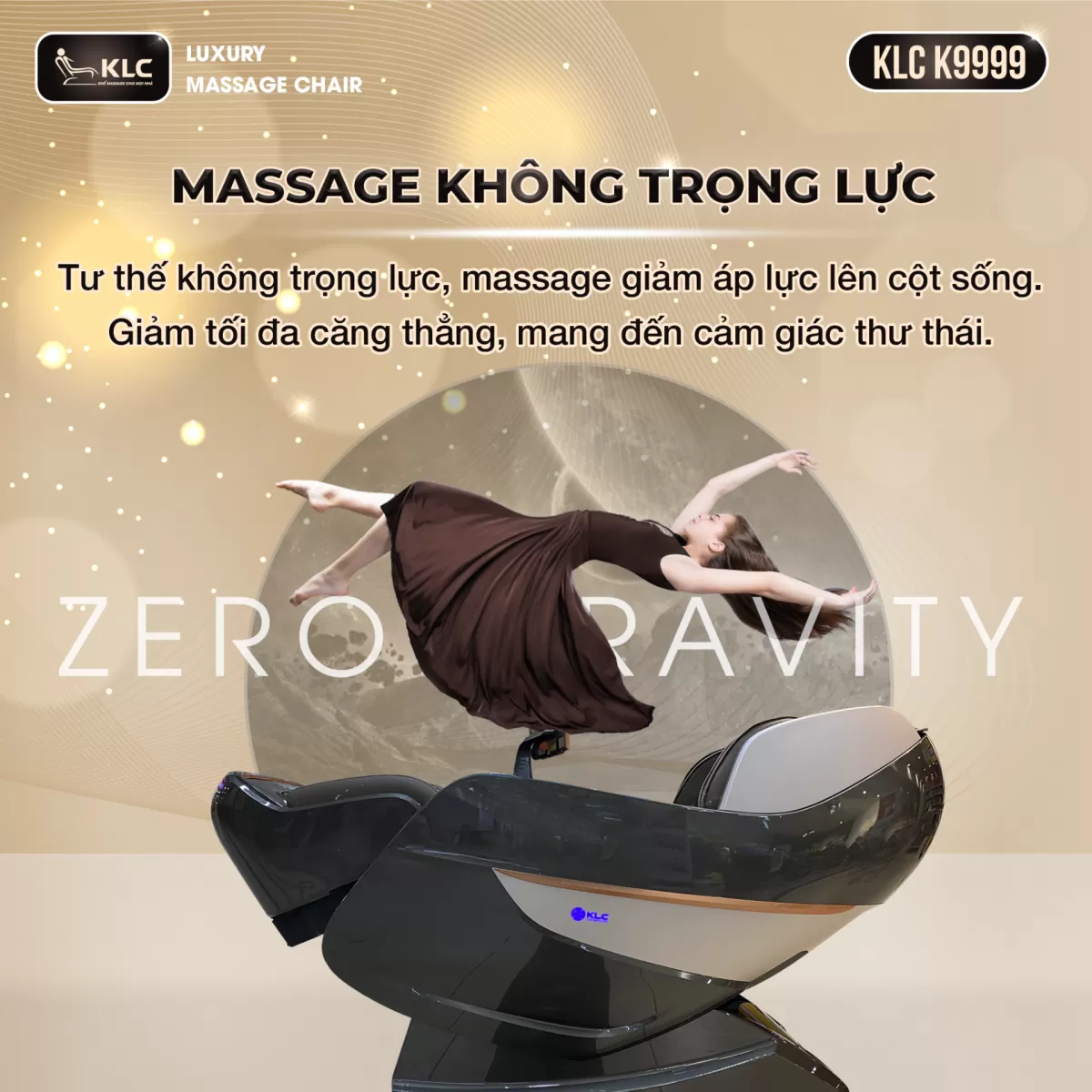chế độ không trọng lực của Ghế Massage KLC K9999