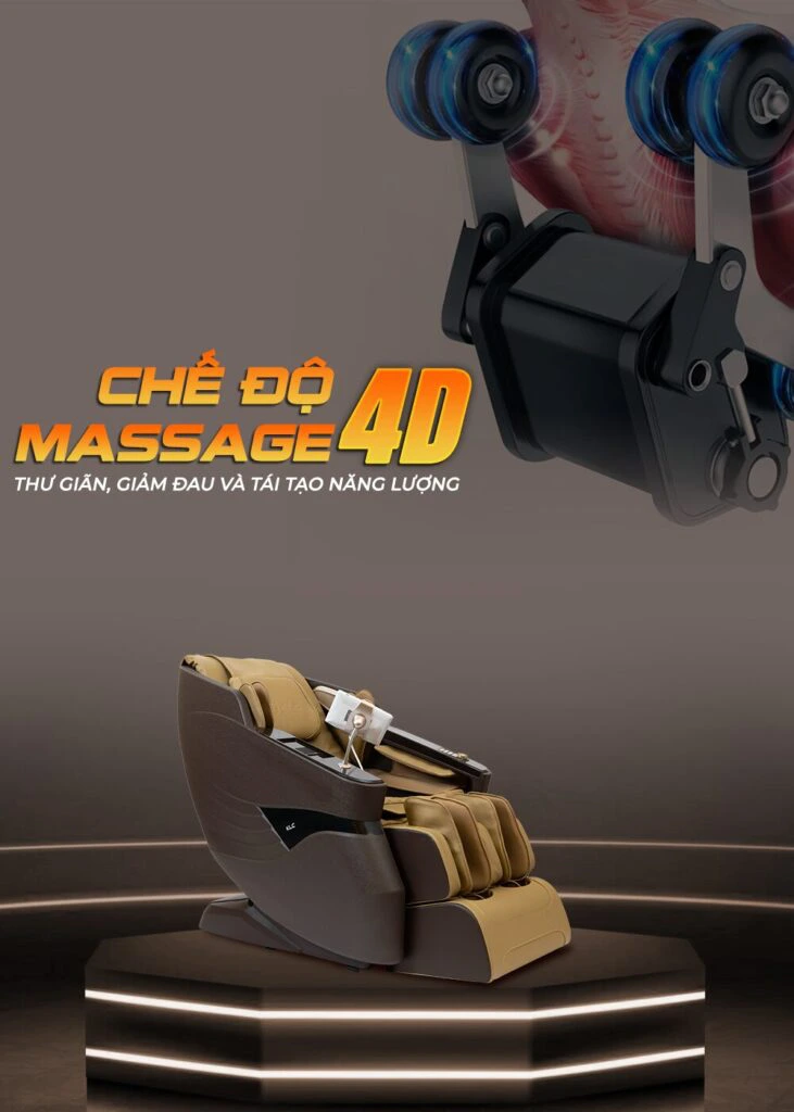 chế độ massage 4D của Ghế Massage KLC A22