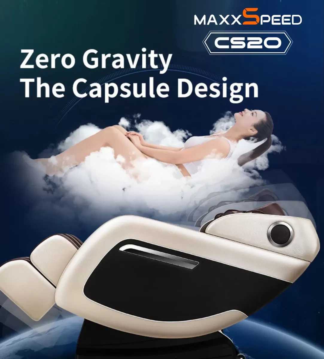 Chế độ Zero Gravity của Ghế Massage Azaki Maxxspeed CS20 - Đen chính hãng