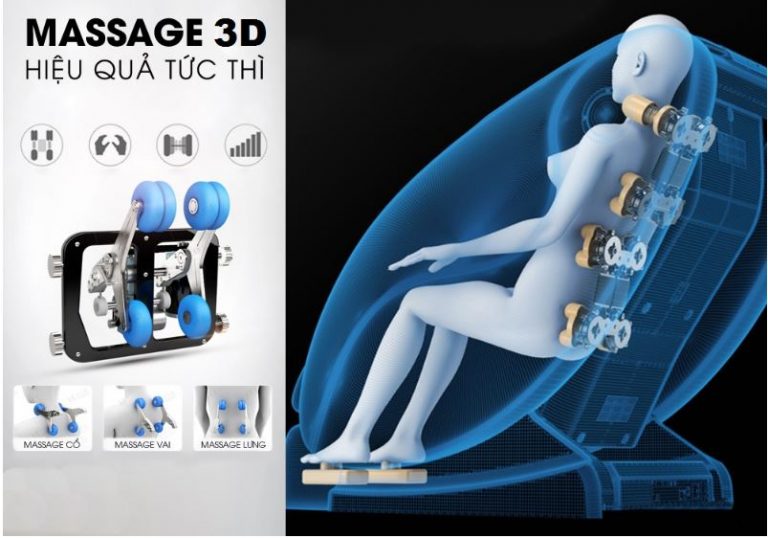 Con lăn 3D của Ghế Massage Toshiko T6