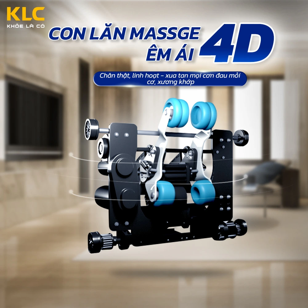Con lăn massage 4D của Ghế Massage KLC K228 NEW PLUS