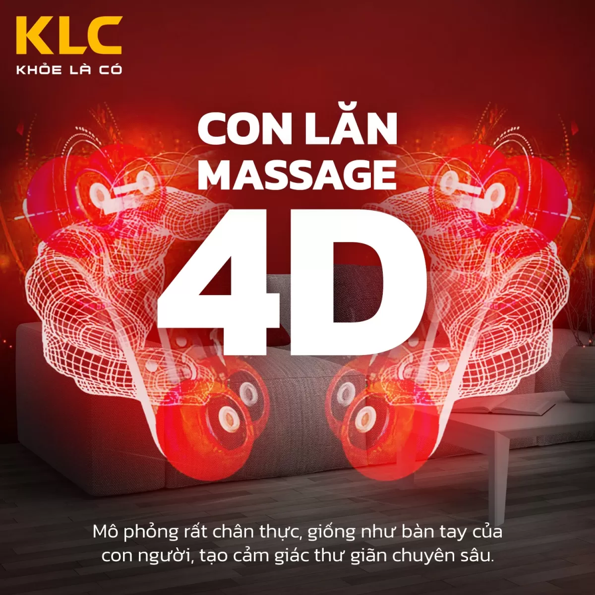 con lăn massage 4D của Ghế Massage KLC K6688 New