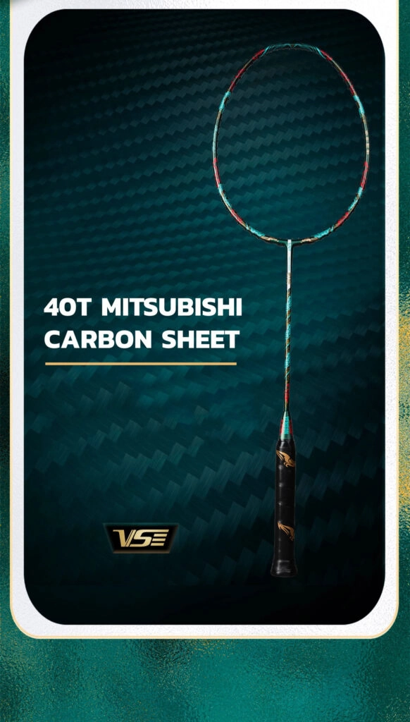 Công nghệ 40T MITSUBISHI CARBON SHEET của vợt cầu lông VS YouLong - Xanh (Xách Tay) 