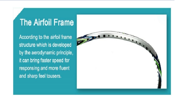 công nghệ AEROFOIL Frame của Vợt cầu lông Kawasaki 3570 - Trắng chính hãng