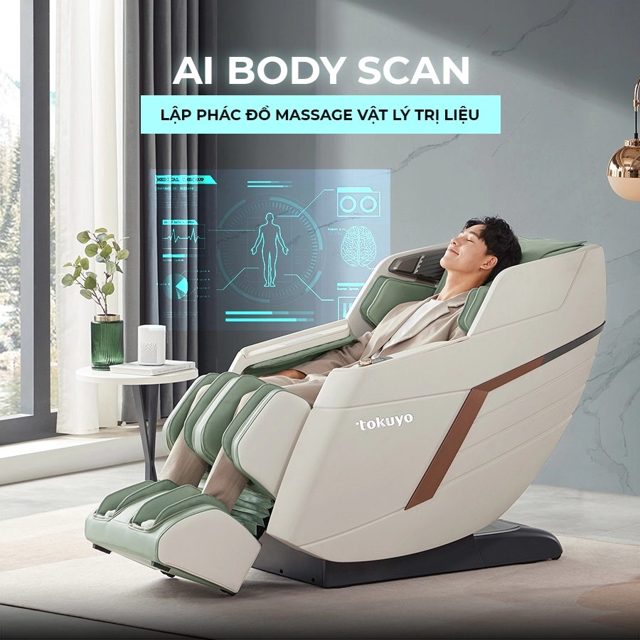 Công nghệ AI Body Scan của Ghế massage Tokuyo TC-698