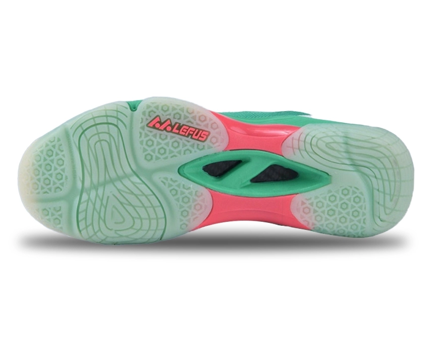 Công nghệ TPU chống xoắn kép của giày cầu lông Lefus L028 - Trắng xanh lá