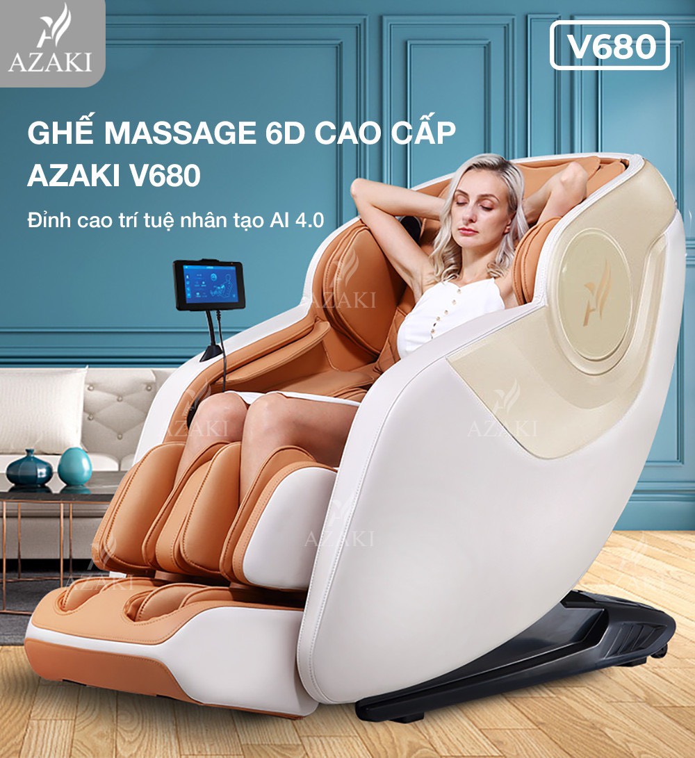 công nghệ AI Scanning Body System của Ghế Massage Azaki V680 - Đen chính hãng