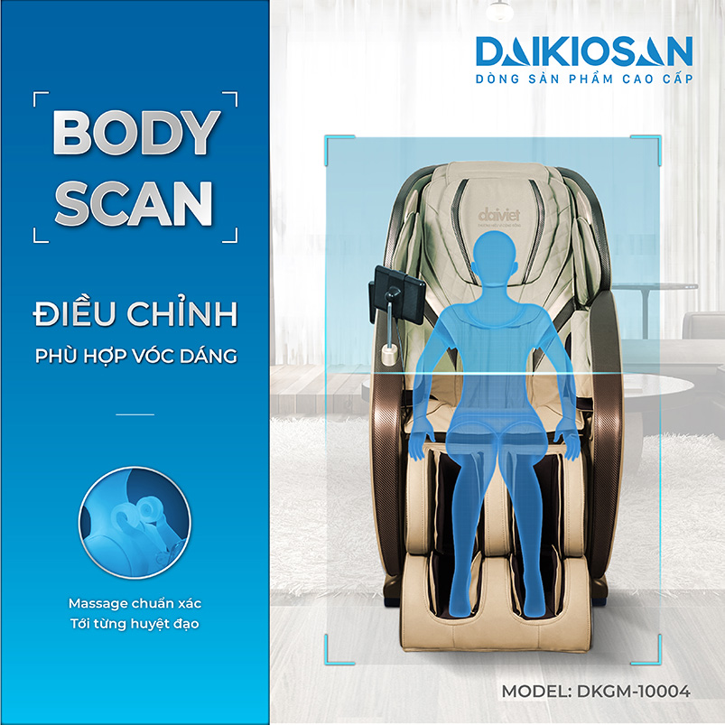 Công nghệ Body Scan của Ghế Massage Daikiosan DKGM-10004