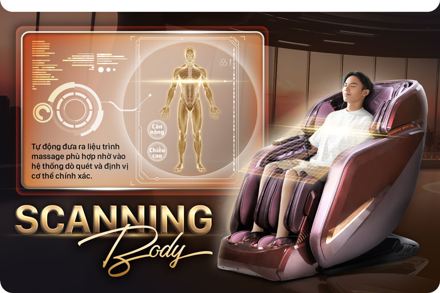 Công nghệ Body Scan của Ghế Massage FUJILUX CZ124