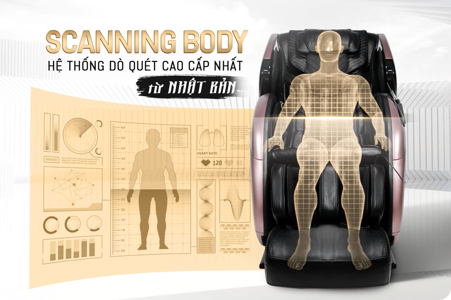 công nghệ body scan của Ghế Massage FUJILUX FJ686 Lux