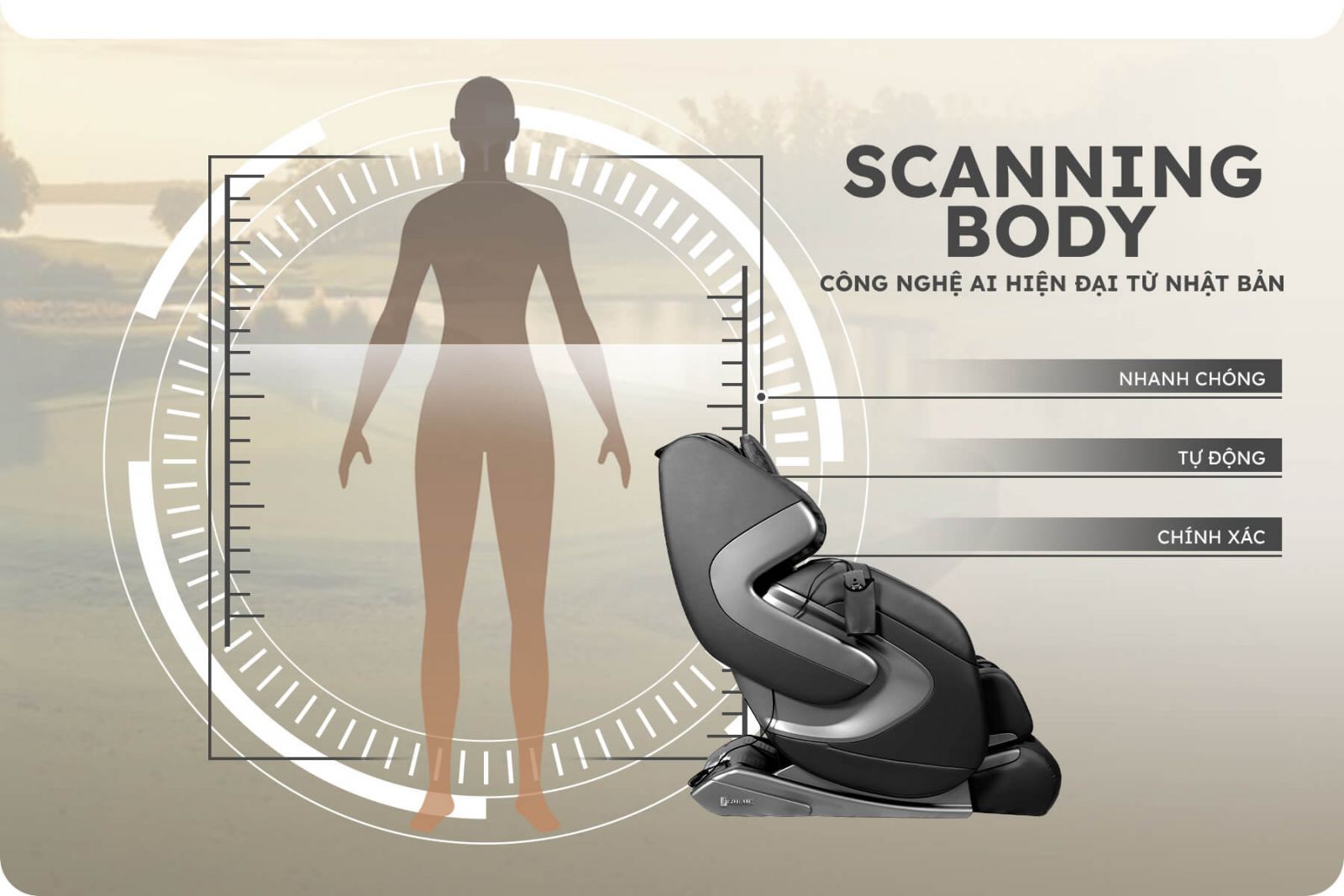 Công nghệ Body Scan của Ghế Massage FUJILUX JP686
