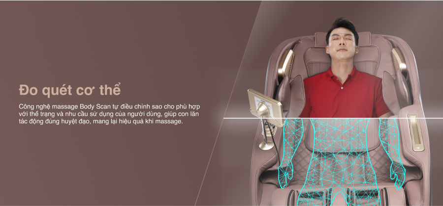 Công nghệ Body Scan của Ghế Massage Kingsport G89
