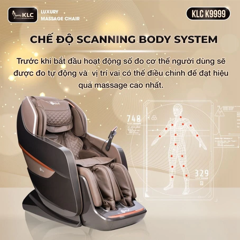 Công nghệ Body Scan của Ghế Massage KLC K9999