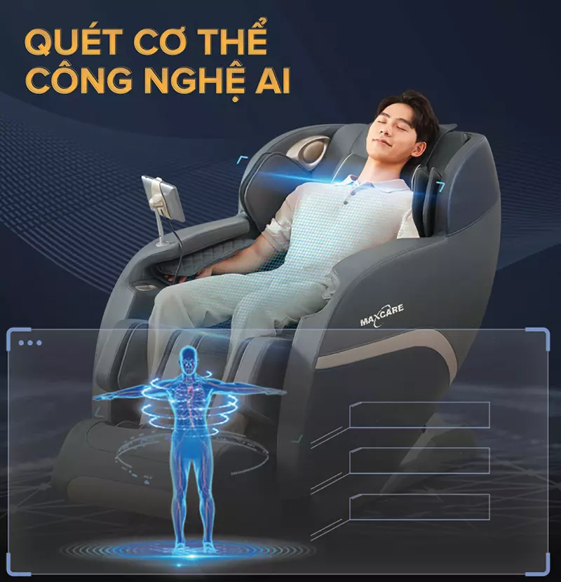 Công nghệ Body Scan của Ghế Massage Maxcare Max4D Smart