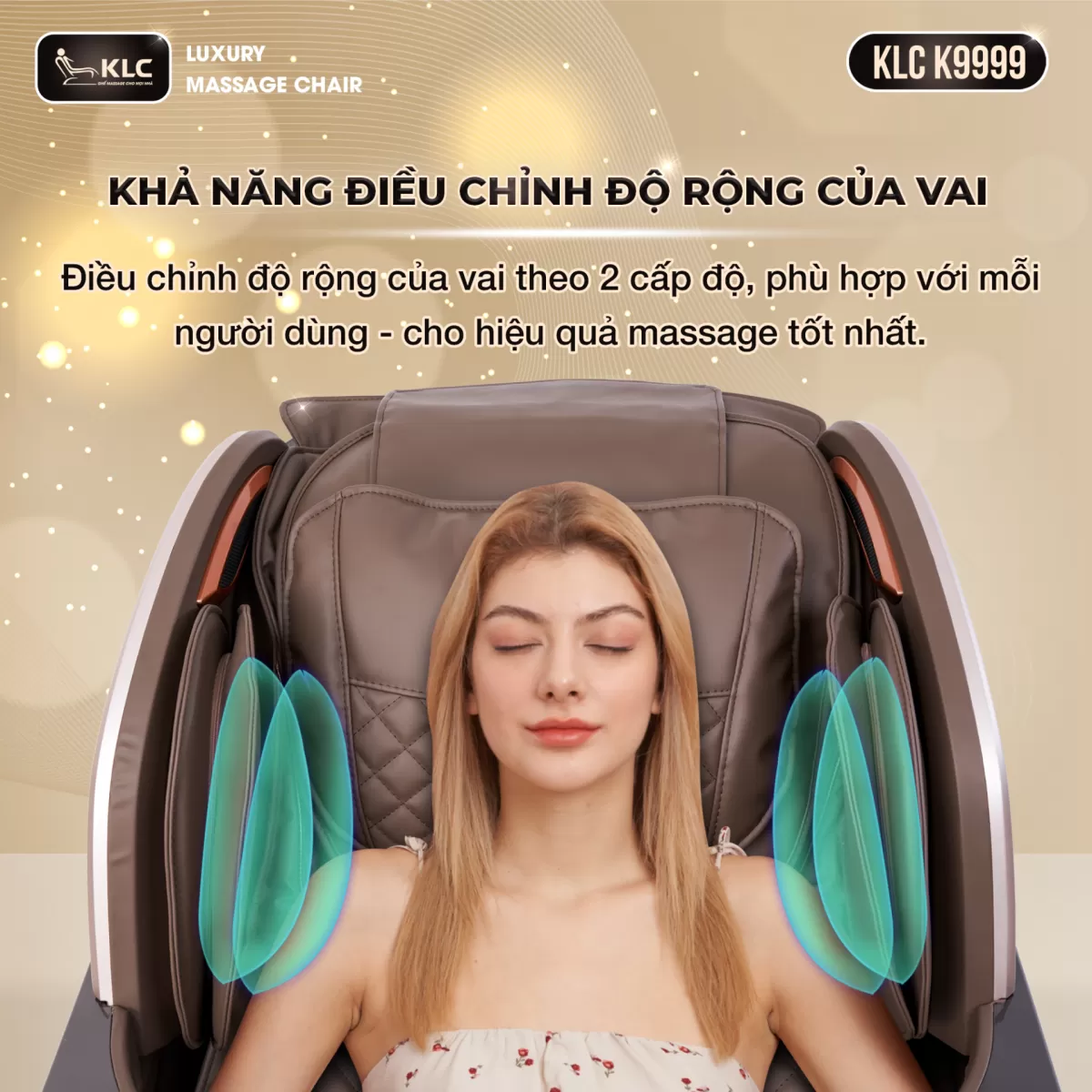 Công nghệ điều chỉnh độ rộng vai của Ghế Massage KLC K9999