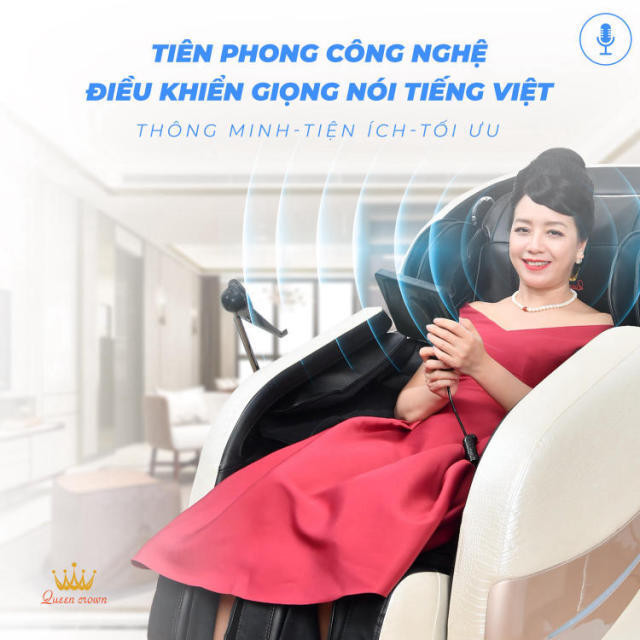 Công nghệ điều khiển bằng giọng nói của Ghế massage Queen Crown QC CX7 Plus