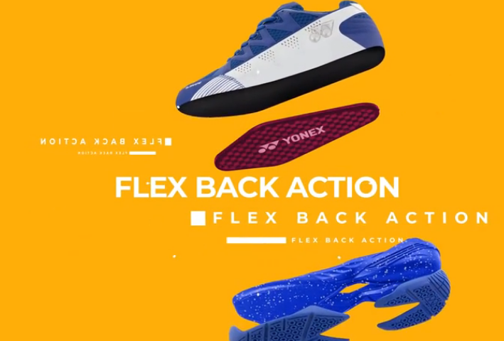 Công nghệ FLEX BACK ACTION của Giày cầu lông Yonex Dominant 5