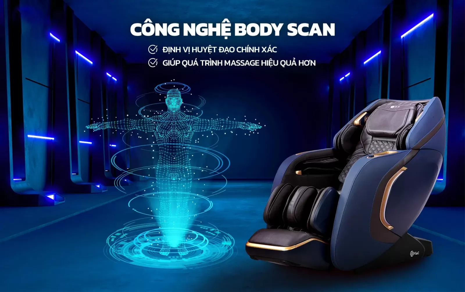 công nghệ body scan ghế massage thương gia