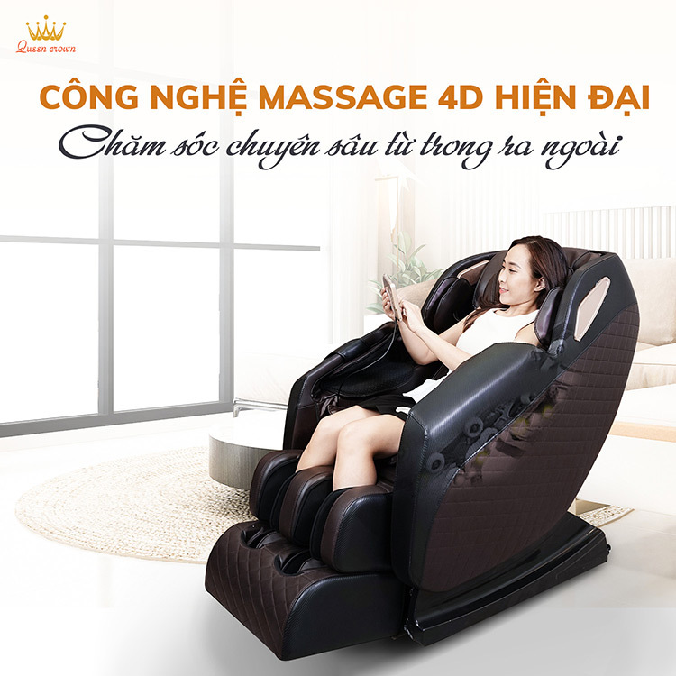 công nghệ massage 4D của Ghế massage Queen Crown QC LX3 Plus