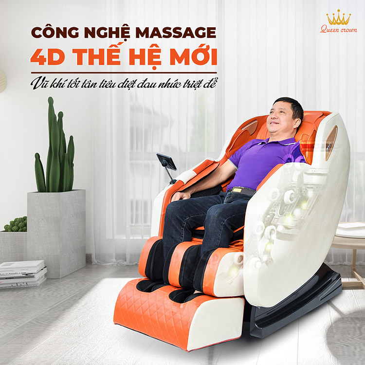 công nghệ massage 4D của Ghế massage Queen Crown QC LX3 ECO