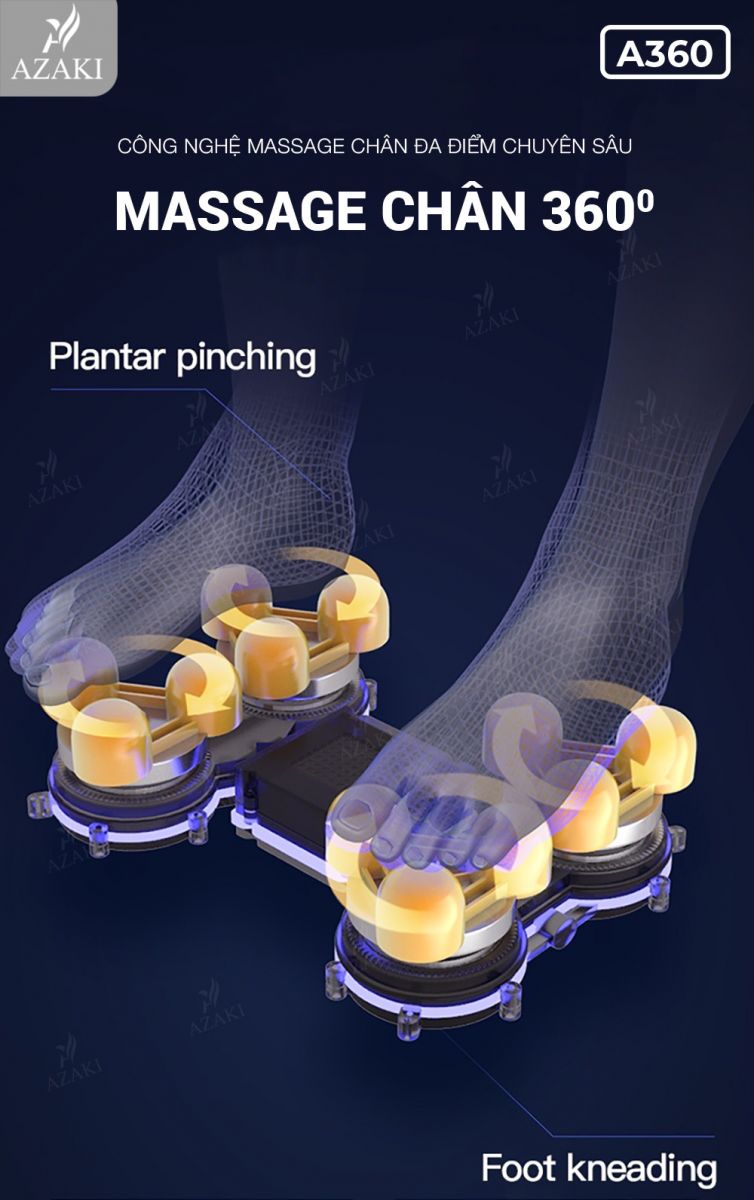 Công nghệ massage chân đa điểm chuyên sâu