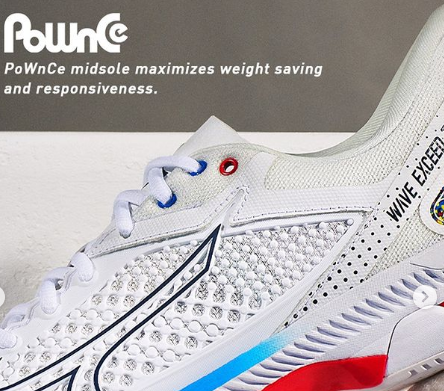Công nghệ Pownce của Giày cầu lông Mizuno Wave Claw EL - Xanh trắng (Mã JP)