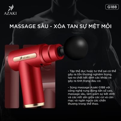 Công nghệ rung tần số cao của Máy (Súng) Massage Cầm Tay Azaki G188 chính hãng